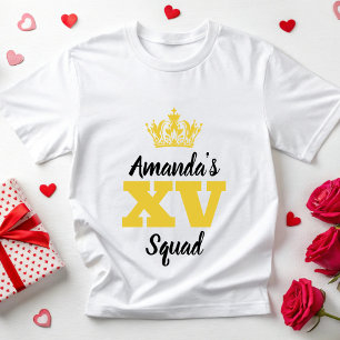 T-shirt Mis Quince Squad Quinceanera 20e 30e 40 Anniversai