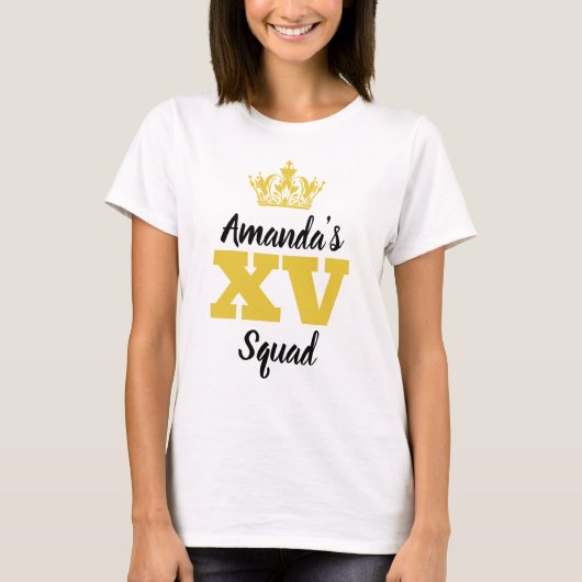 T-shirt Mis Quince Squad Quinceanera 20e 30e 40 Anniversai (Devant)