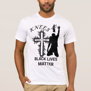 T-shirt Mise à genoux pour l'injustice et la justice aveug