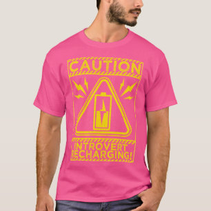 T-shirt Mise en garde Introduction Recharger Drôle Humour