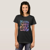 T-shirt Misérable chatte sans enfant dame (Devant entier)