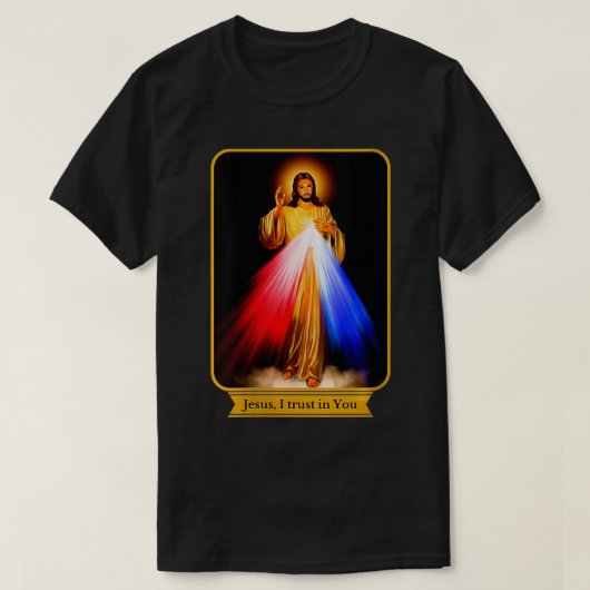 T-shirt Miséricorde Divine Jésus Je fais confiance en vous (Design devant)