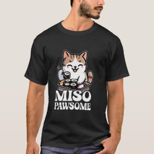 T-shirt Miso Pawsome - Conception de nourriture japonaise