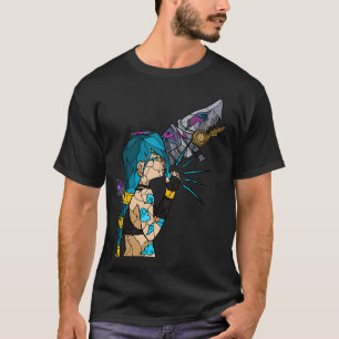 T-shirt Miss boom vitrail avec autocollant version pistole