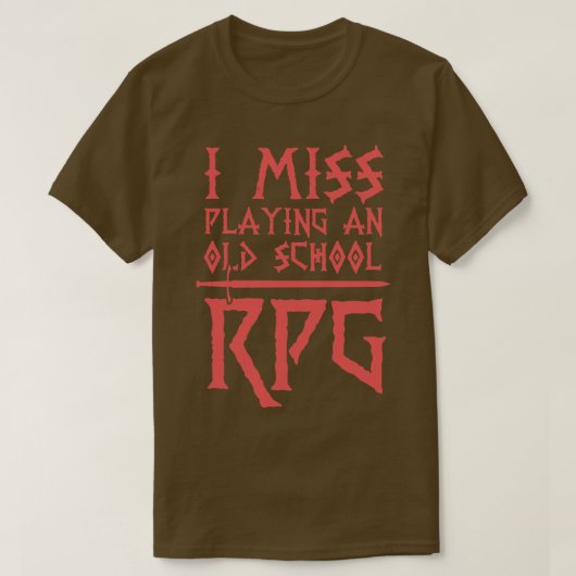 T-shirt Miss Jouer Un RPG Old School (Design devant)