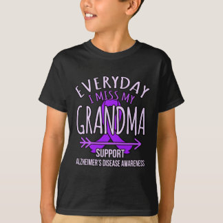 T-shirt Miss Ma grand-mère Alzheimer's Disease Awareness R