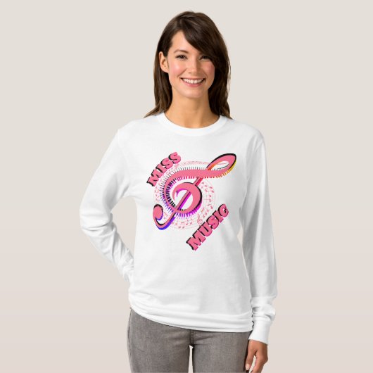T-shirt Miss Musique (Devant entier)