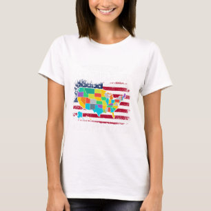 T-shirt Mission accomplie dans les 50 États Visitez les 50