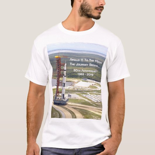T-shirt Mission Apollo 11 à l'anniversaire de la Lune (Devant)