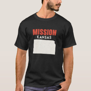 T-shirt Mission Kansas USA State America Travel Kansan