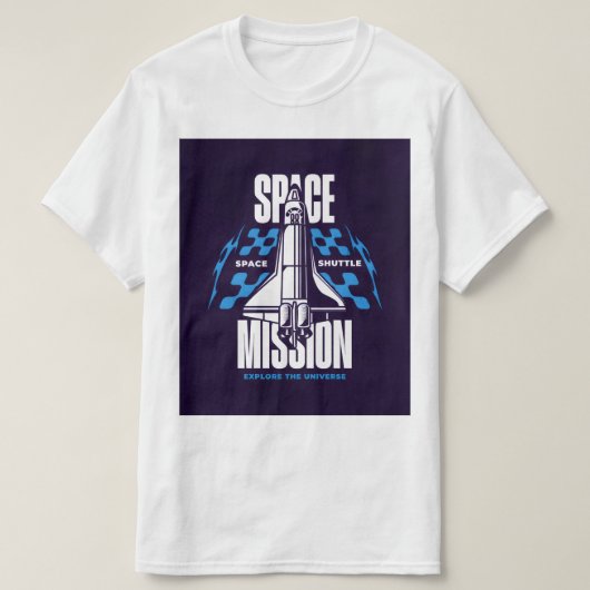 T-shirt Mission spatiale – Explorer l'Univers (Design devant)