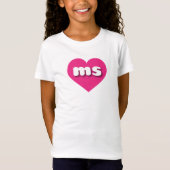 T-Shirt Mississippi coeur rose chaud - I love ms (Devant)