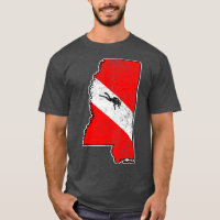 Mississippi Dive Drapeau Plongée Scuba State Carte