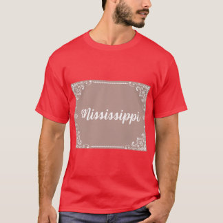 T-shirt Mississippi Monogram Boho Style Pastel Pink