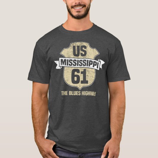 T-shirt Mississippi US 61 La Route du Blues (Devant)