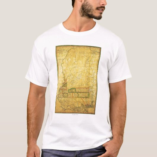 T-shirt MississippiPanoramic MapMississippi (Devant)