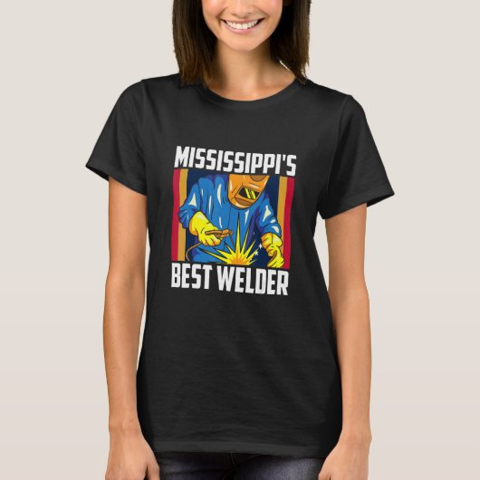 T-shirt Mississippi's Best Welder Ironworker Ironsmith Wel (Devant)