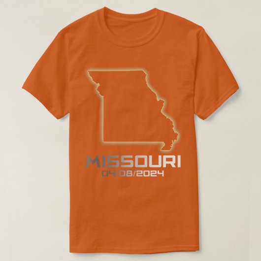 T-shirt Missouri America Astronomy Total Solar Eclipse 202 (Design devant)