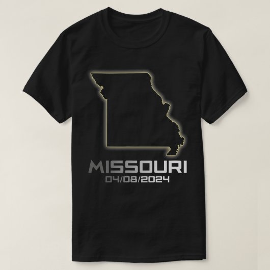 T-shirt Missouri America Astronomy Total Solar Eclipse 202 (Design devant)