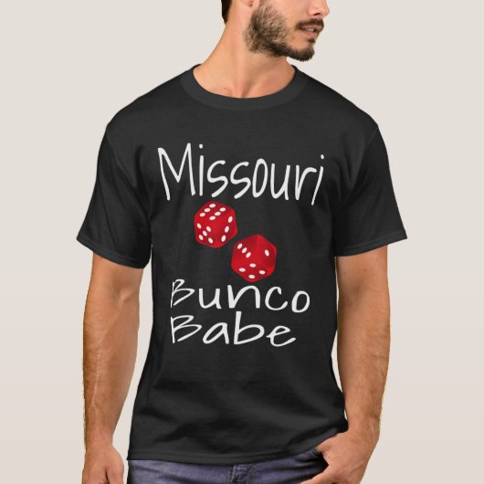 T-shirt Missouri Bunco Babe Dice Joueur Joueur Mère (Devant)