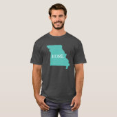 T-shirt Missouri Home State Aqua (Devant entier)