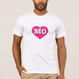 T-shirt Missouri Hot Pink Heart - J'aime MO
