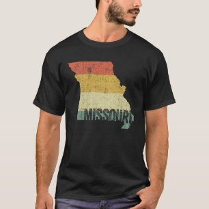 T-shirt Missouri Retro Vintage Sunset Distressed State Map