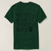 T-shirt Mistakes Allow Thinking To Happen Funny Math Teach (Design devant)
