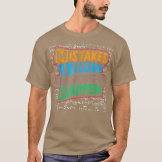 T-shirt Mistakes Allow Thinking To Happen Math Lovers Back