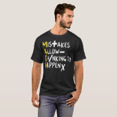 T-shirt Mistakes allow thinking to hecke math teacher (Devant entier)
