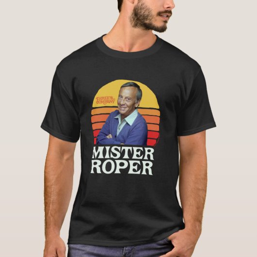 T-shirt Mister Roper Funny Stanley Roper 80's Sunset Three (Devant)