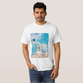 T-shirt Místico Branco Simbólico Céu Anjo Design Emocional (Devant entier)