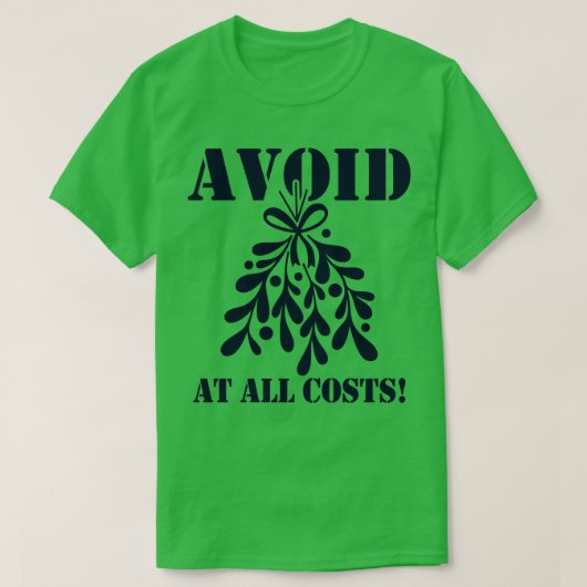 T-shirt Mistletoe de Noël amusant baiser Mème amusant (Design devant)