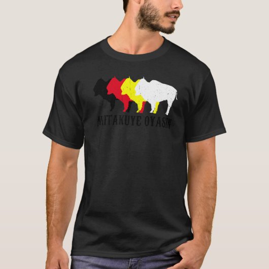 T-shirt Mitakuye Oyasin Oglala Lakota Chef sioux (Devant)
