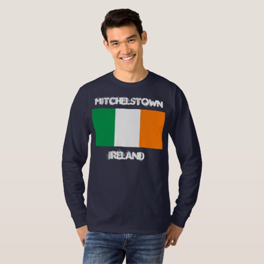 T-shirt Mitchelstown, Irlande avec drapeau irlandais (Devant entier)