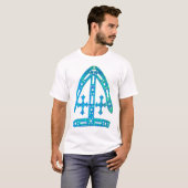 T-shirt Miter en bleu et vert (Devant entier)
