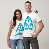 T-shirt Miter en bleu et vert (Unisexe)