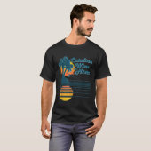 T-shirt Mixer Catalina Vin Palm et maillot de plage (Devant entier)