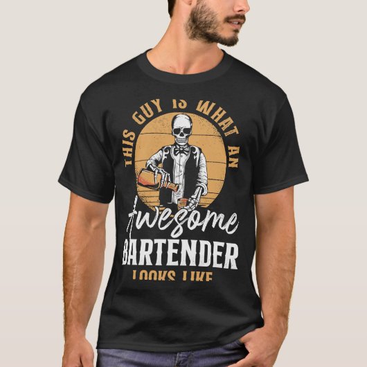 T-shirt Mixologiste Du Bartender C'Est Ce Qu'Un Barte Épat (Devant)