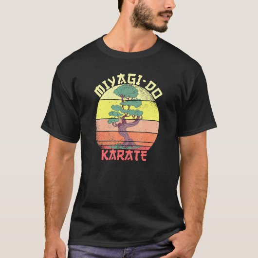 T-shirt Miyagi Do Karate Bonsai Retro Vintage (Devant)