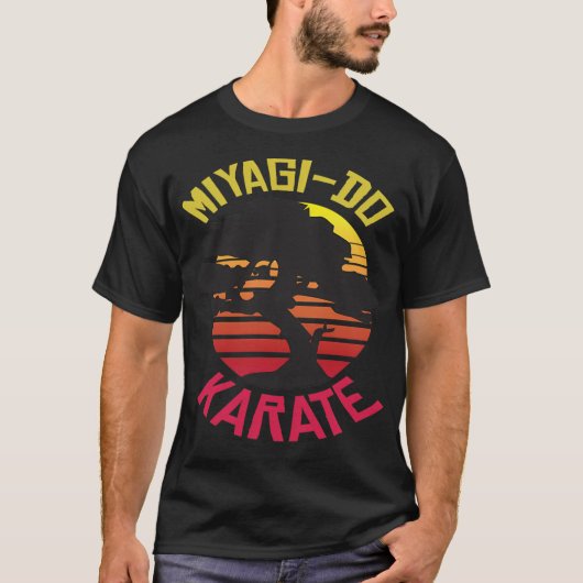 T-shirt Miyagi Do Silhouette Bonsai - Rétro (Devant)