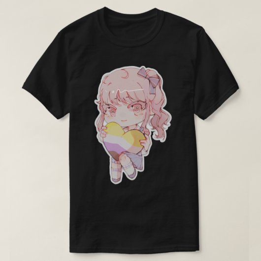 T-shirt mizuki akiyama projet sekai pride bâton non binair (Design devant)