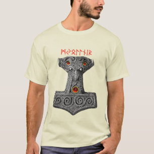 T-shirt MJOLNIR Hammer de Thor, Viking Mythology Ivory