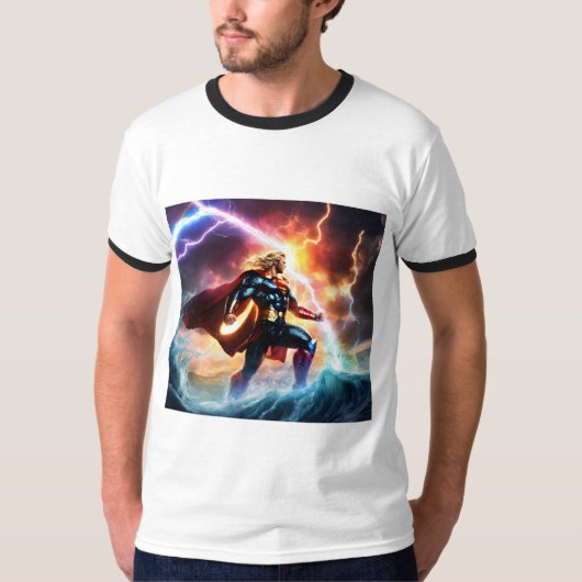 T-shirt "Mjolnir Majesty Tee : Libérez le pouvoir !" (Devant)
