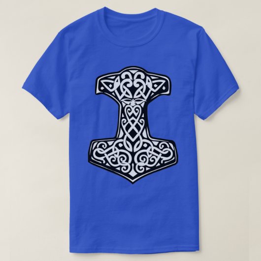 T-shirt Mjolnir Thorx27s Rune viking marteau (Design devant)
