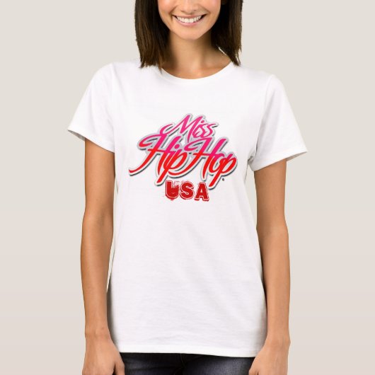T-shirt Mlle hip hop USA® (Devant)