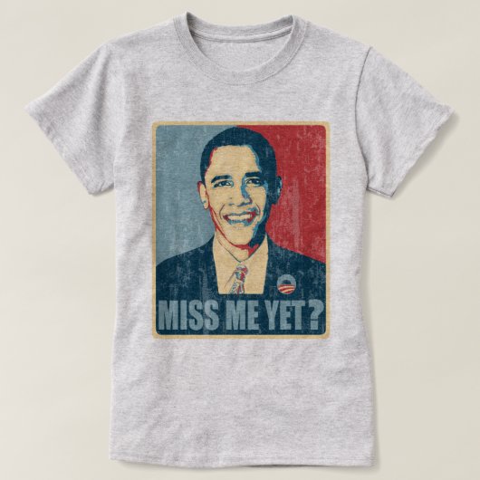 T-shirt Mlle Me Yet d'Obama ? affligé (Design devant)
