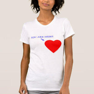 T-shirt Mlle militaire You Are Here In d'épouse mon coeur