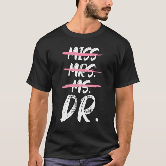 T-shirt Mlle Mme Mme Mme Dr Doctorat Diplôme (Devant)