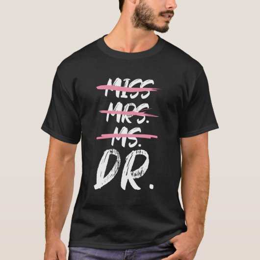 T-shirt Mlle Mme Mme Mme Dr Doctorat Diplôme (Devant)